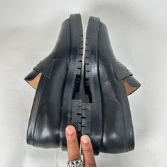 Maison Margiela Black Leather Tabi Loafer Size 44