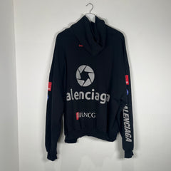 Balenciaga Black 'Top League' Hoodie Size 3