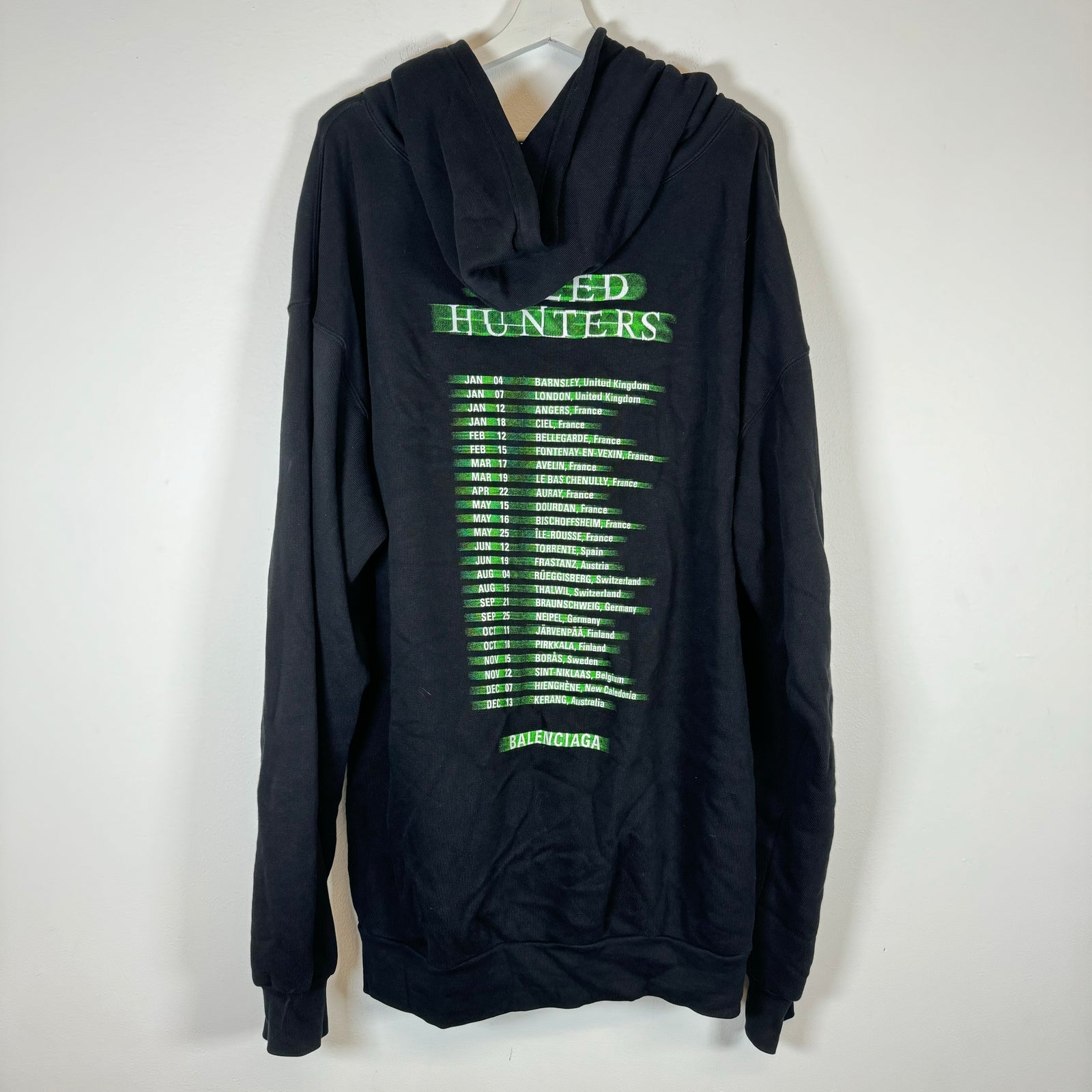 Balenciaga Black Speedhunters Zip Up Hoodie Size S