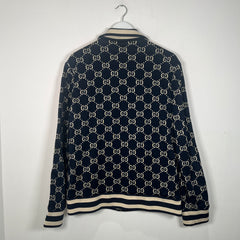 Gucci Navy GG Monogram Track Jacket Size XXL