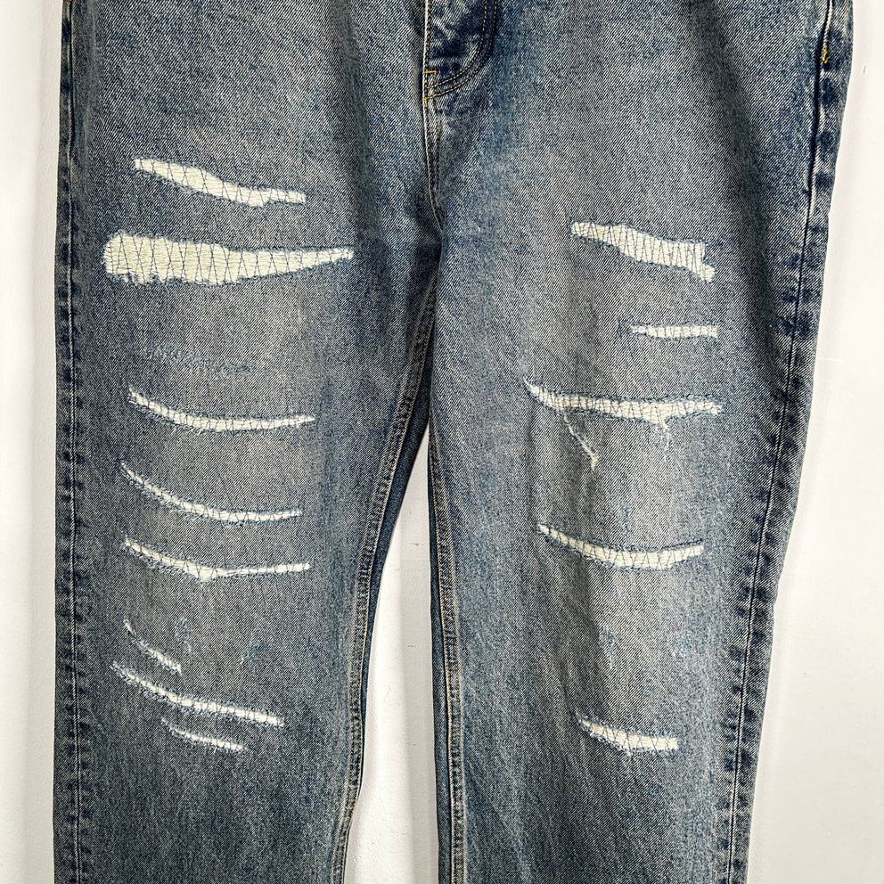 Fugazi Indigo Stoen Rivet Jeans Size L