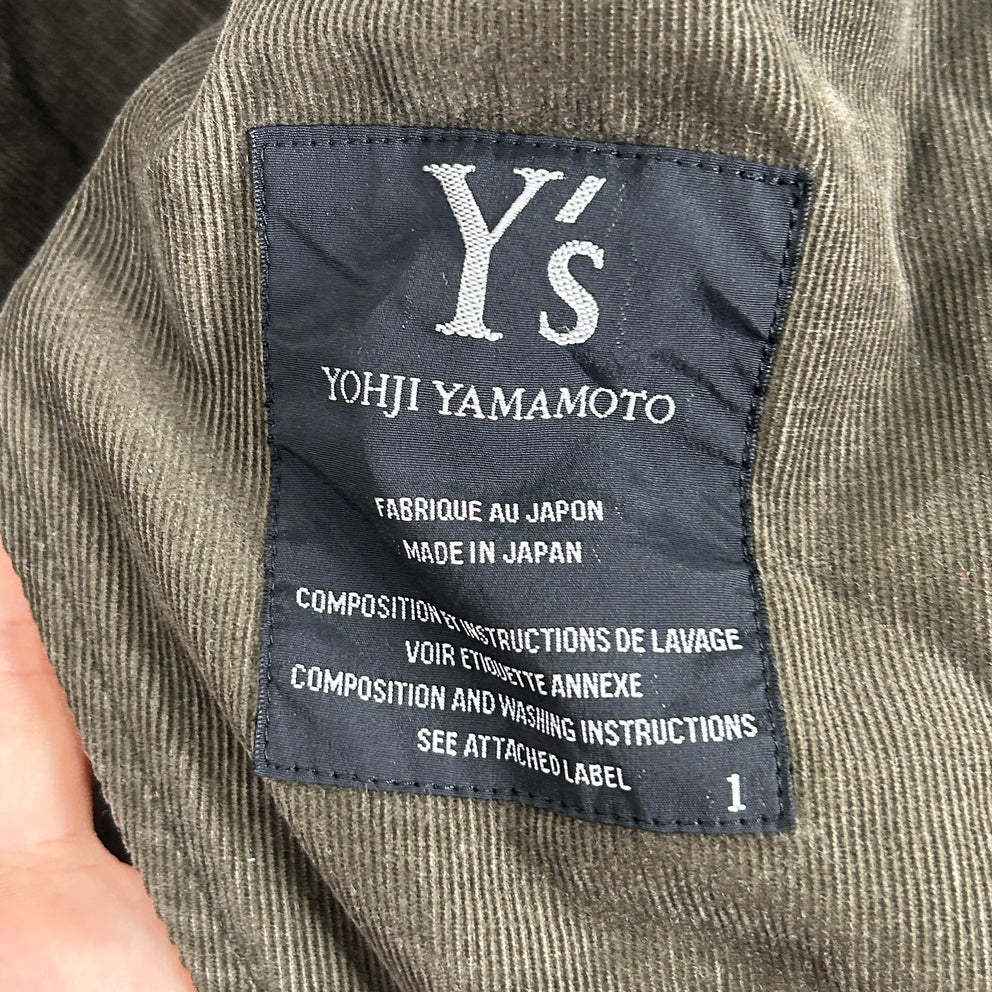 Y's Yohji Yamamoto Green Corduray Jacket Size S