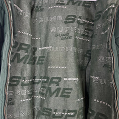 Supreme Green Reversible Dimensions Logo Denim Work Jacket Size S