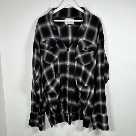 Greg Lauren Black/White Plaid Flannel Size 4