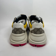 Gucci Beige/Yellow GG Rhyon Sneaker Size GG 11.5