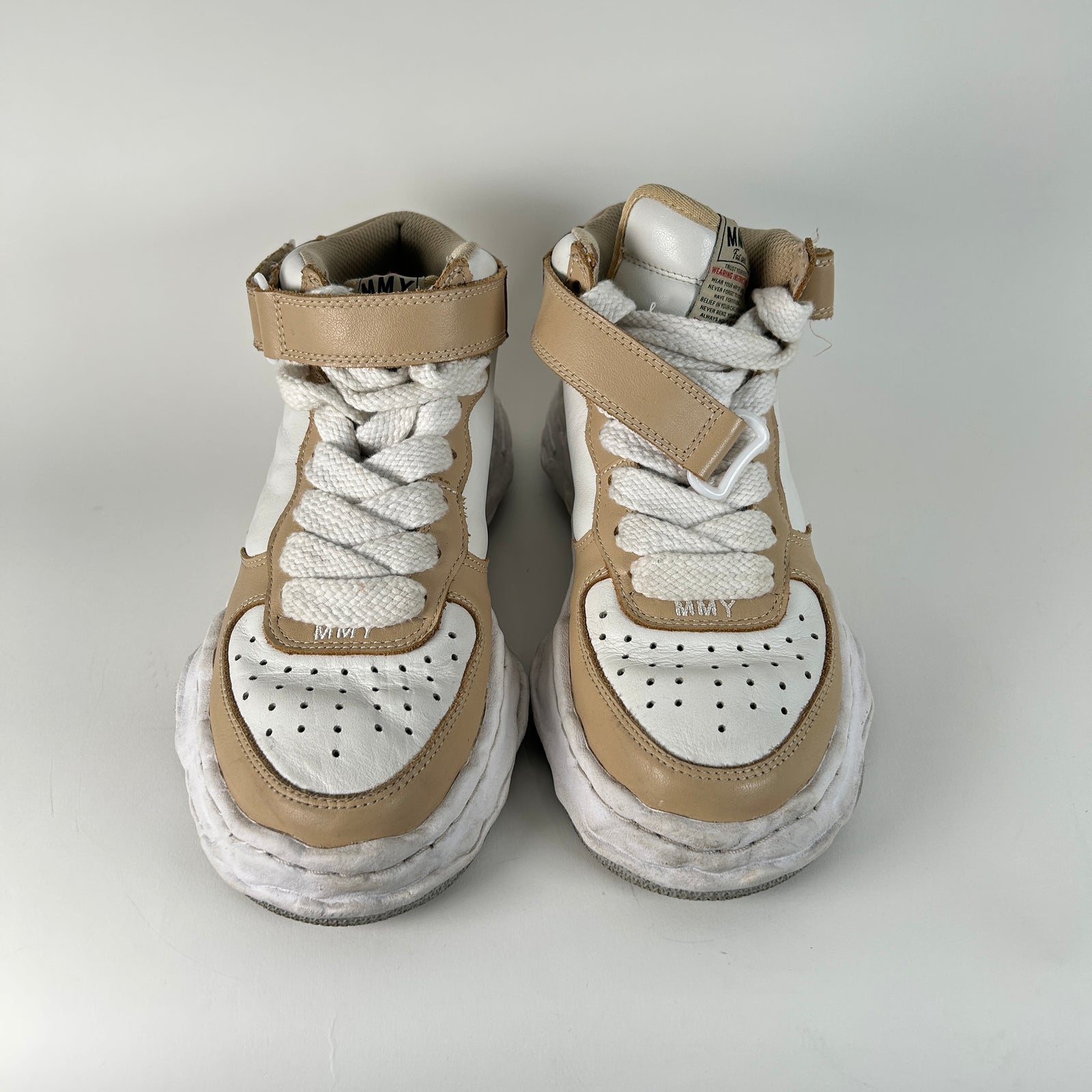 MMY Khaki/White High Tops Size 42