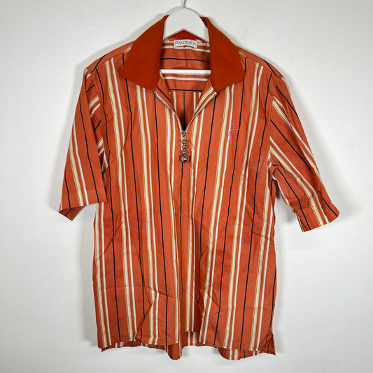 JW Anderson Orange Quarter Zip Shirt Size M