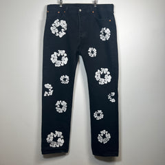 Denim Tears Black Wreath Jeans Size 40