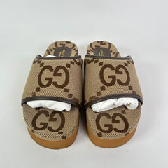 Gucci Jumbo GG Canvas Platform Sandals