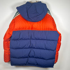 Gucci Orange/Navy GG Jacquard Nylon Puffer Size XL
