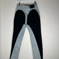 Mugler Spiral Mesh Cut Out Jeans Size 44