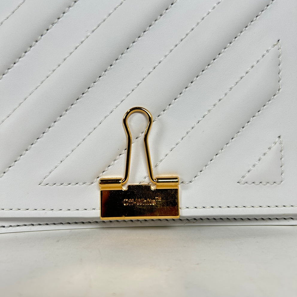 Off-White Binder Clip White Crossbody Bag