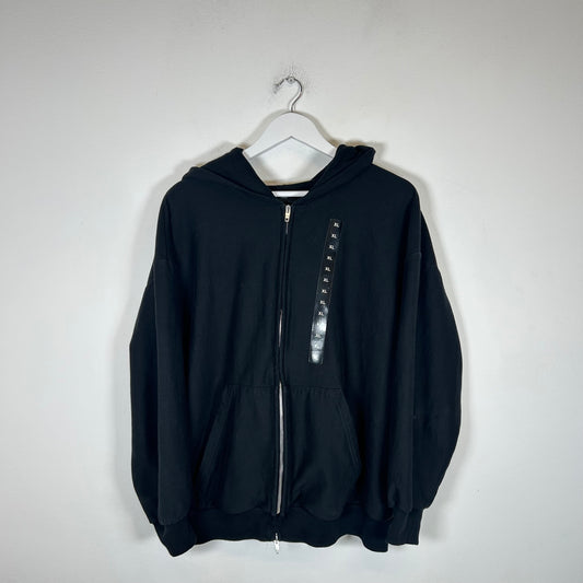 Balenciaga Black Sticker Zip-Up Hoodie Size M