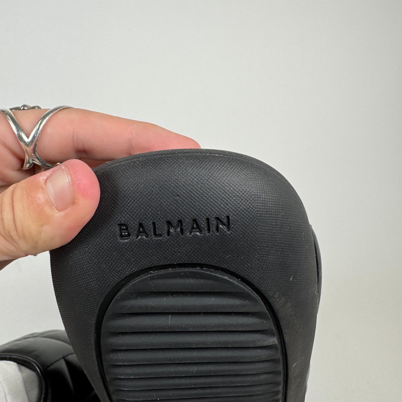 Balmain Black Puffer Sandals Size 45