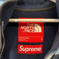Supreme x The North Face Blue Bleached Denim Fleece Jacket Size S
