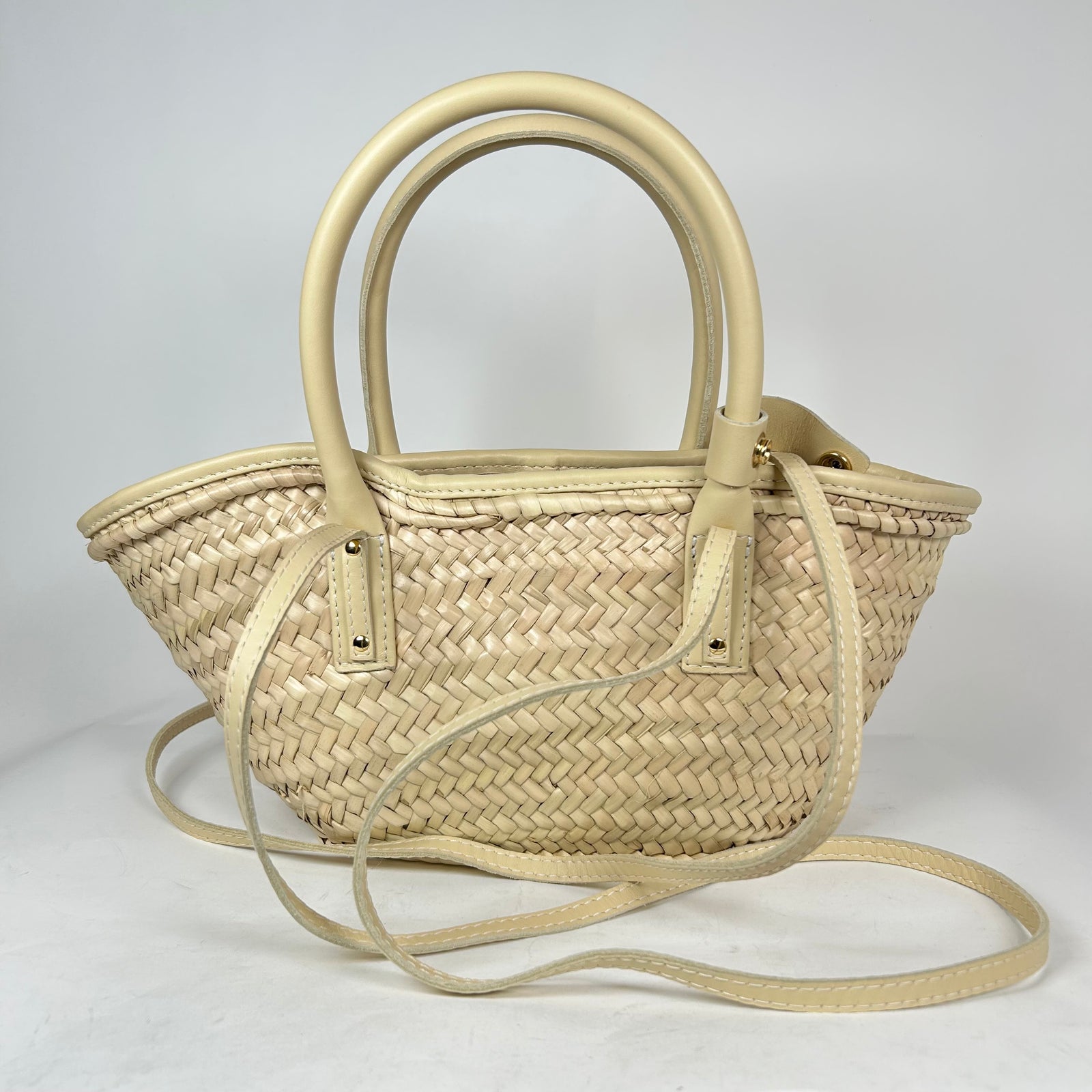 Jacquemus Ivory Small Le Petit Panier Soli Basket Bag