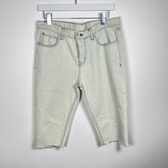 Enfants Riches Deprimes White Distressed Denim Shorts