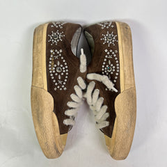 Golden Goose Suede Superstar Pen-Star Embellished Sneaker