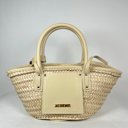 Jacquemus Ivory Small Le Petit Panier Soli Basket Bag