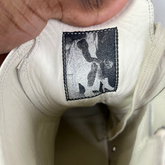 Rick Owens Milk Mainline Leather High-Top Ramones