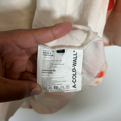A-Cold-Wall White/Orange Brush Stroke T-shirt Size M