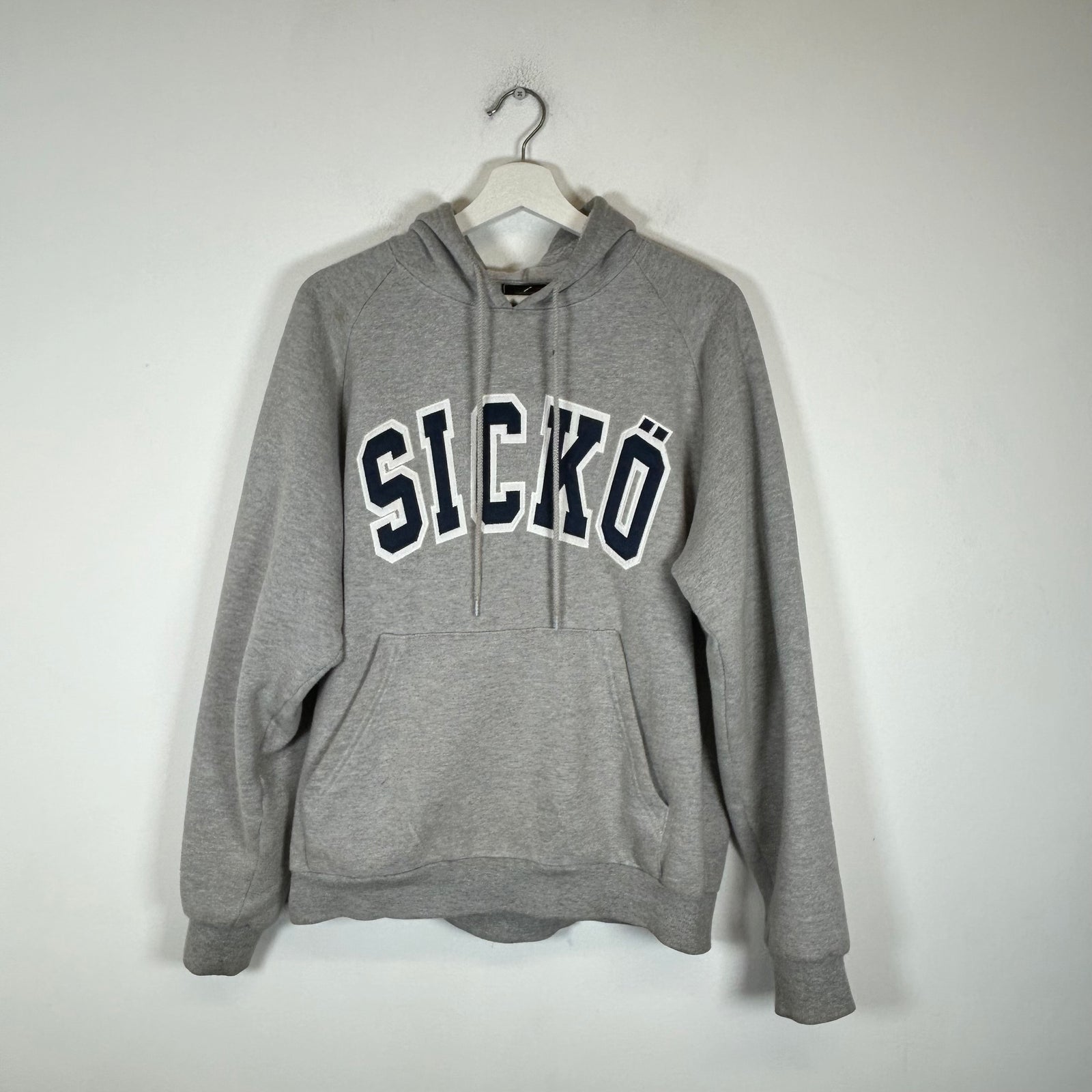 Sicko Navy/Grey Logo Hoodie Size L