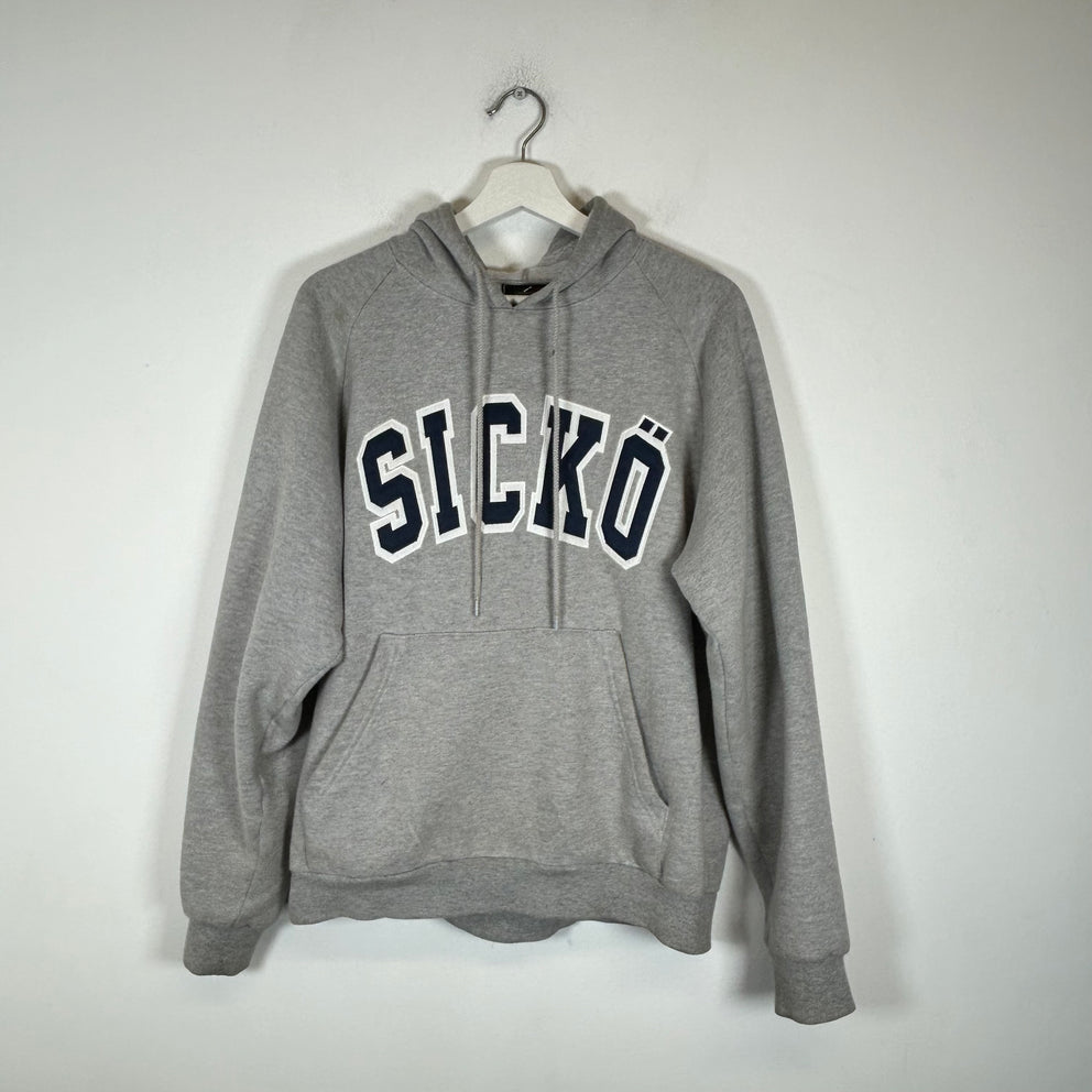 Sicko Navy/Grey Logo Hoodie Size L