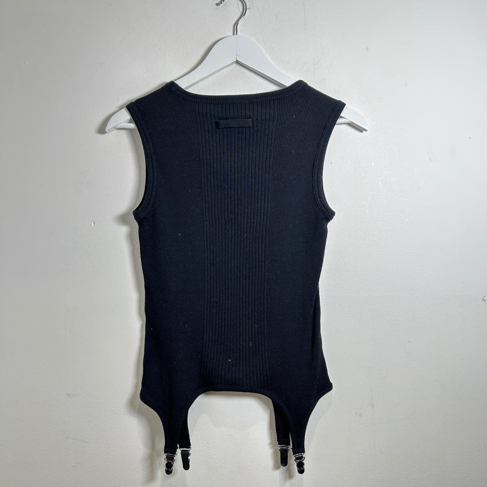 Jean Paul Gaultier Black 'The Garter' Tank Top Size S
