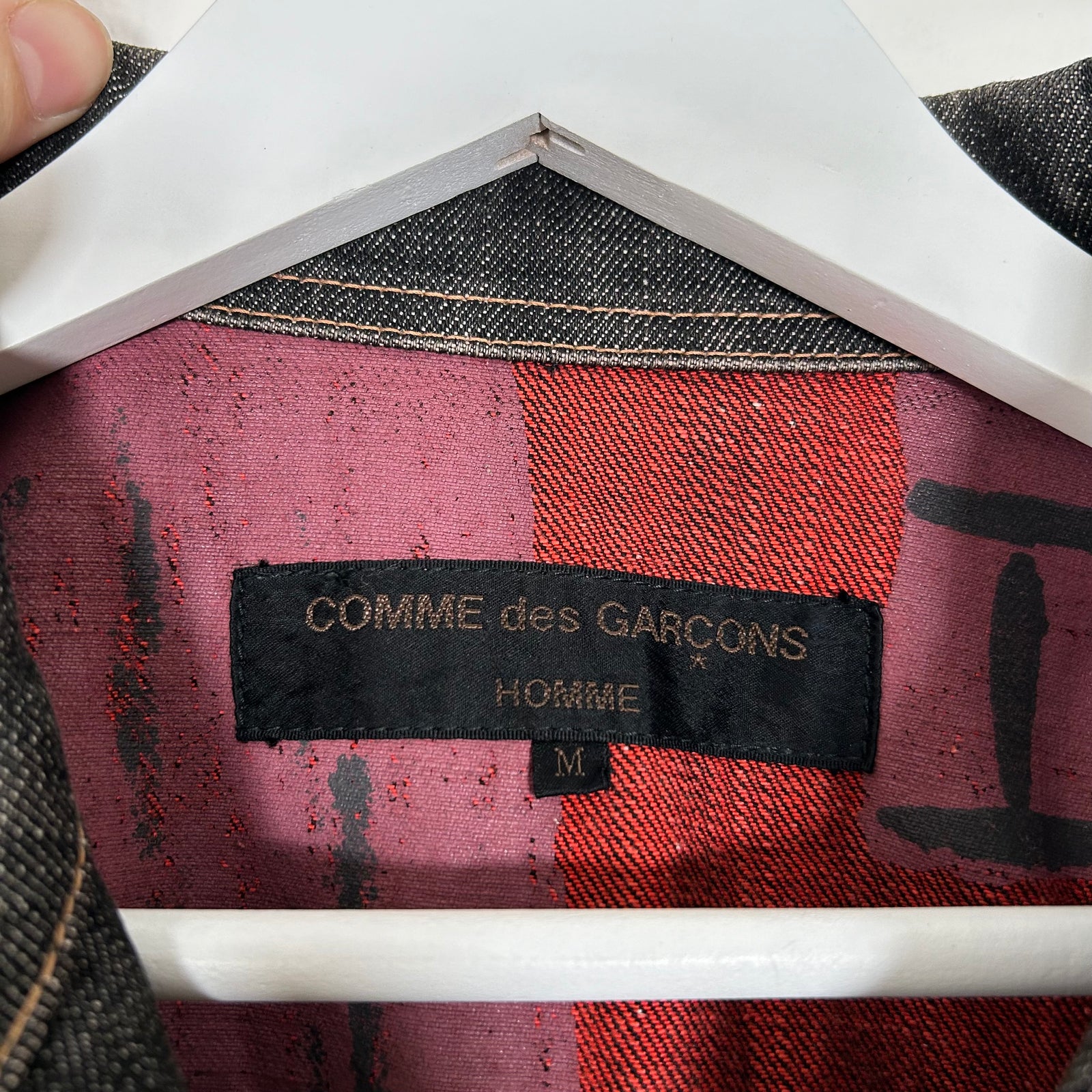 Commes Des Garcon 02AW Cuba Reversible Denim Jacket Size Medium
