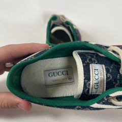 Gucci Denim GG Tennis Sneaker Size 38.5