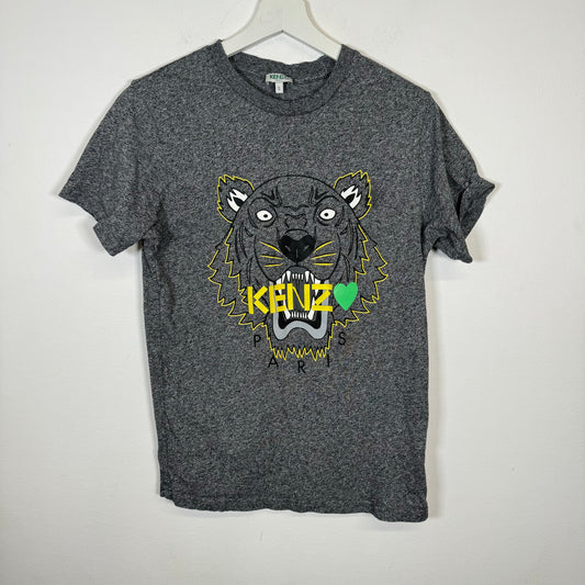 Kenzo Grey/Yellow Tiger Tee Size S