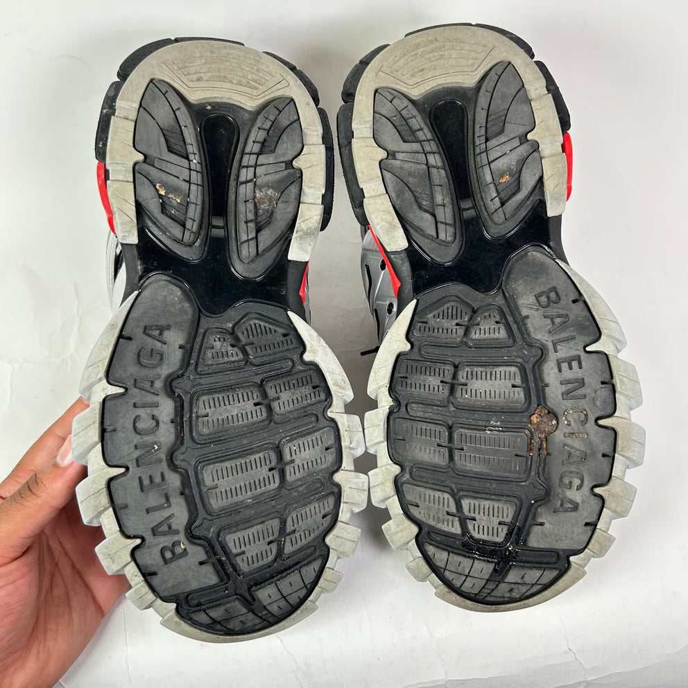 Balenciaga Black/Silver Track Low-Top Sneakers