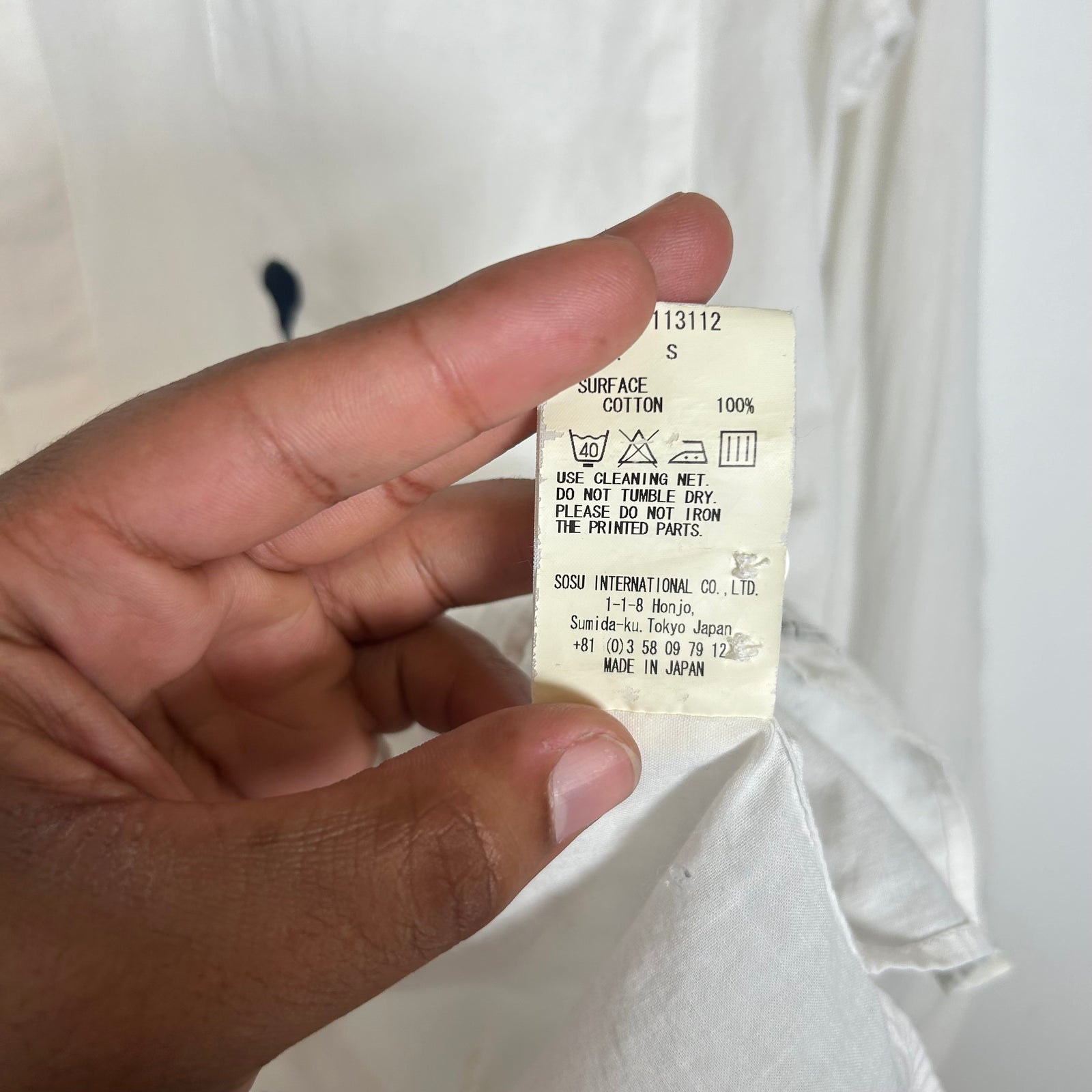 Miharayasuhiro White Equations Button Up Size S