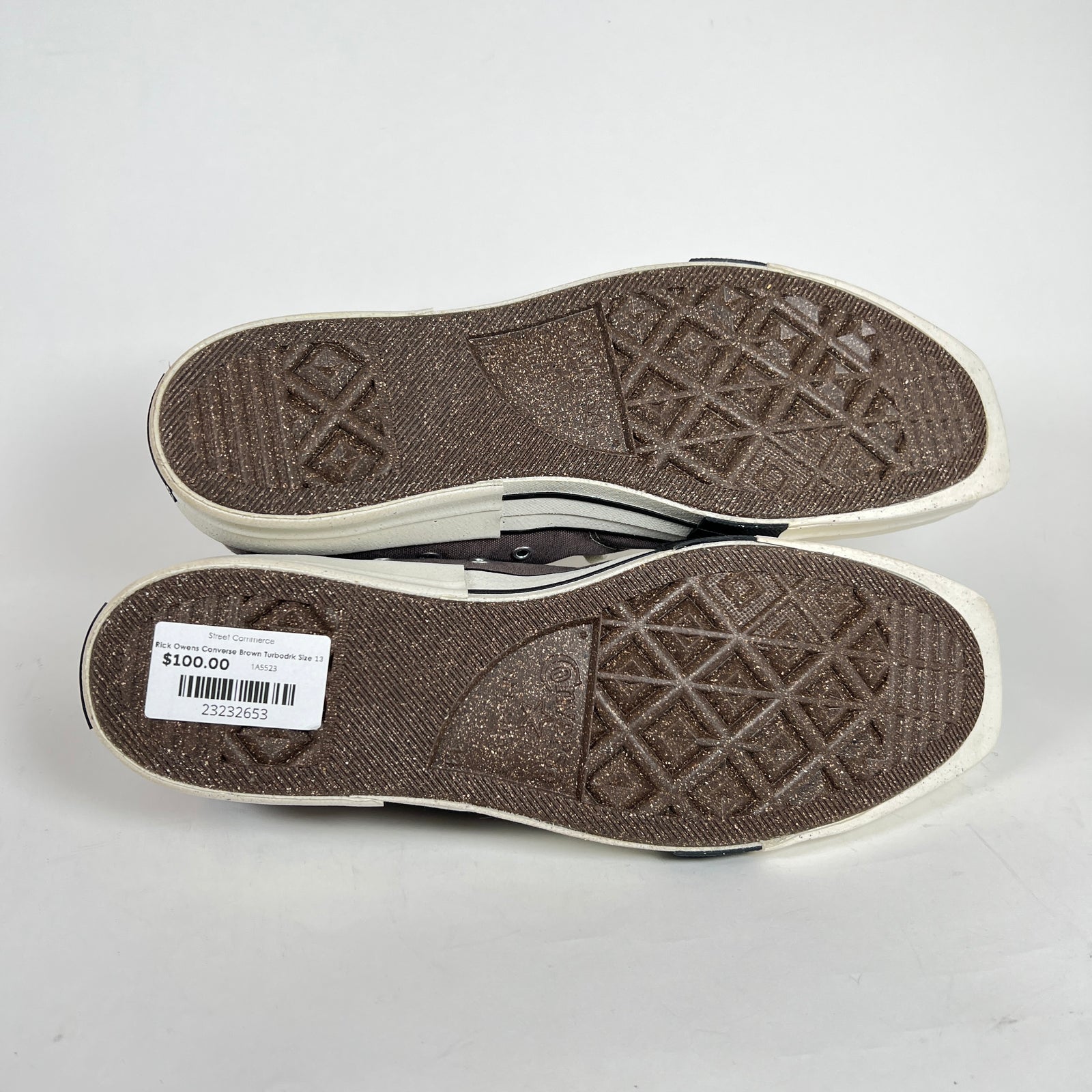 Rick Owens Converse Brown Turbodrk Size 13