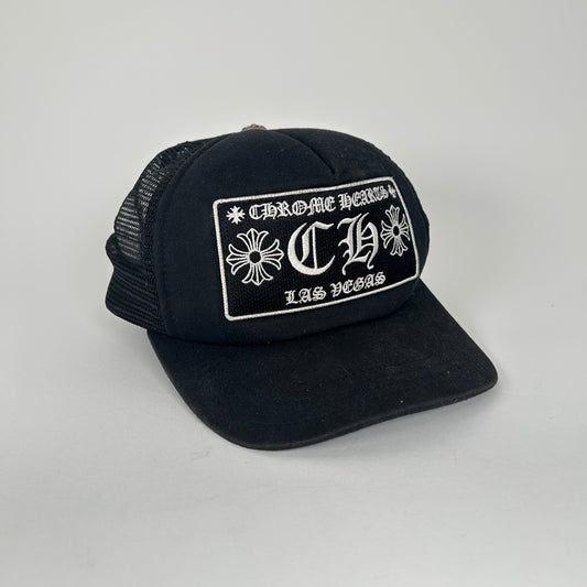 Chrome Hearts Black Las Vegas Trucker Hat