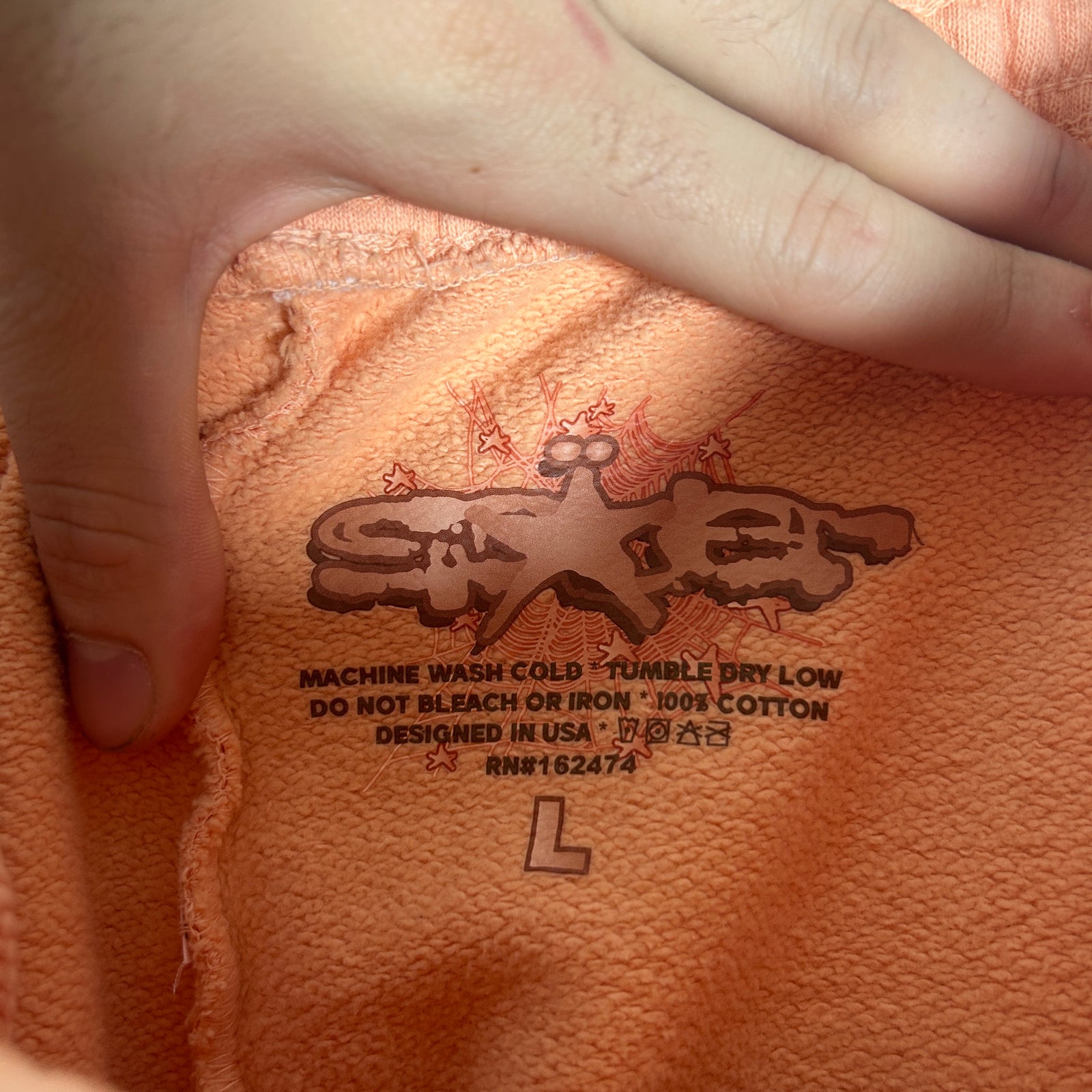 Sp5der Peach Graphic Sweatpants Size L