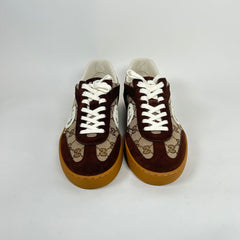 Gucci G57 Brown Suede Sneaker Size GG 8