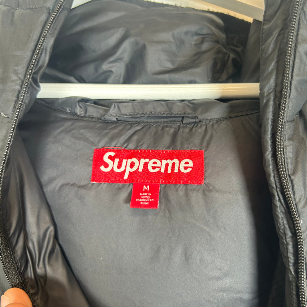 Supreme Black Micro-Down Half Zip Jacket Size M