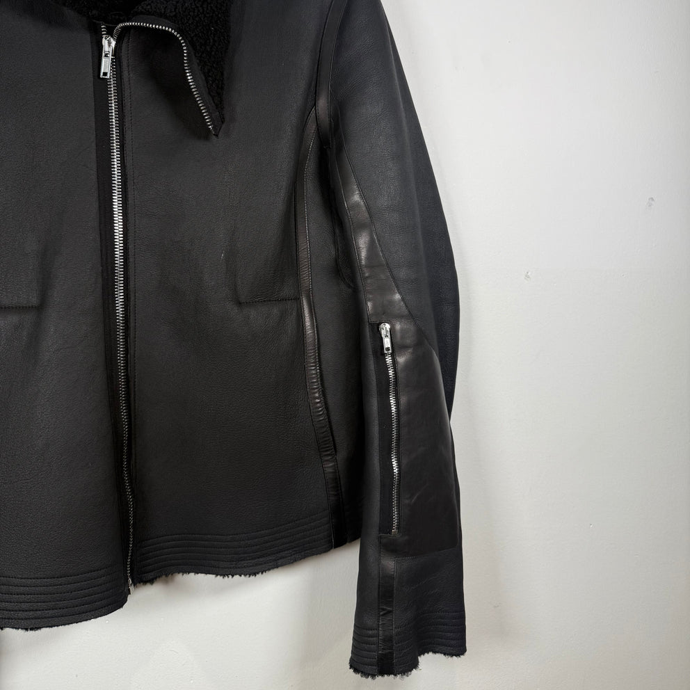 Rick Owens 'Mastodon' Black Sherling Leather Jacket Size L