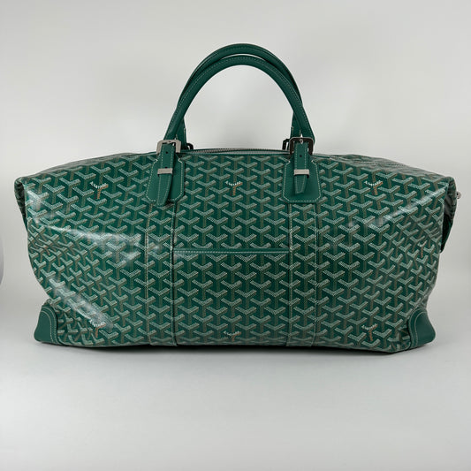 Goyard Goyardine Green Boeing 55 Travel Duffle Bag