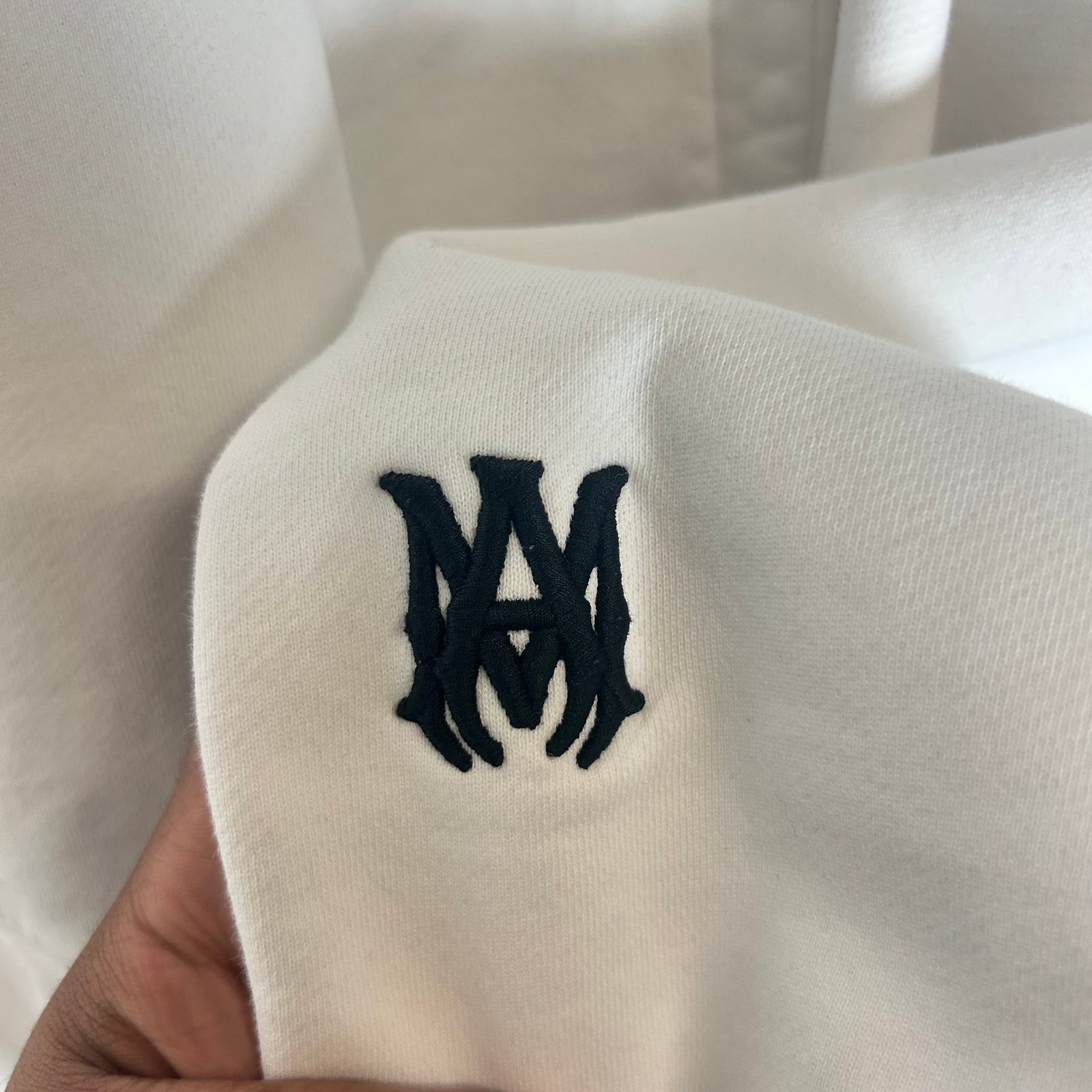 Amiri White MA Core Logo Hoodie Size M