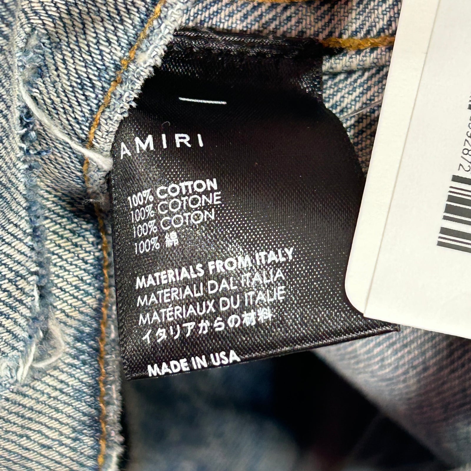 Amiri Rose Skeleton Denim Jacket Size M