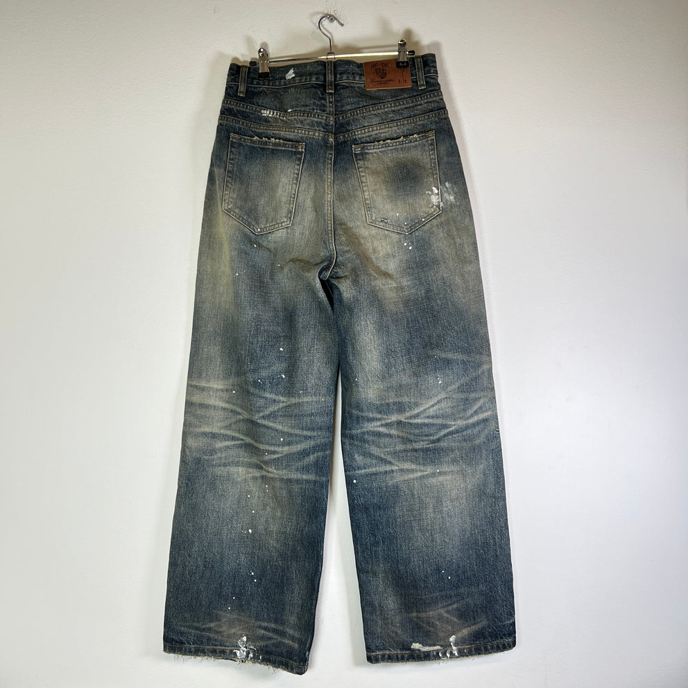No Faith Studios Japanese Selvedge Arashi Loose Fit Jeans Size 30