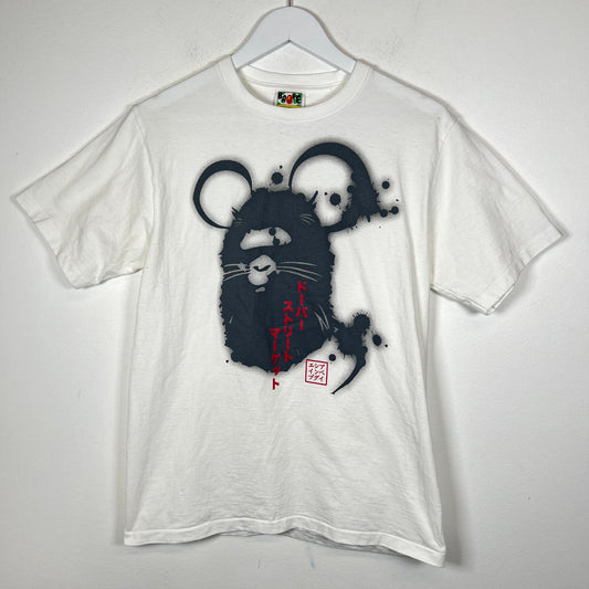 Bape x DSM White 'Year Of The Rat' Tee Size M