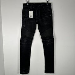 Balmain Black Biker Jeans Size 27