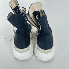 Rick Owens Black Nylon Abstarct High-Top Sneaker Size 12