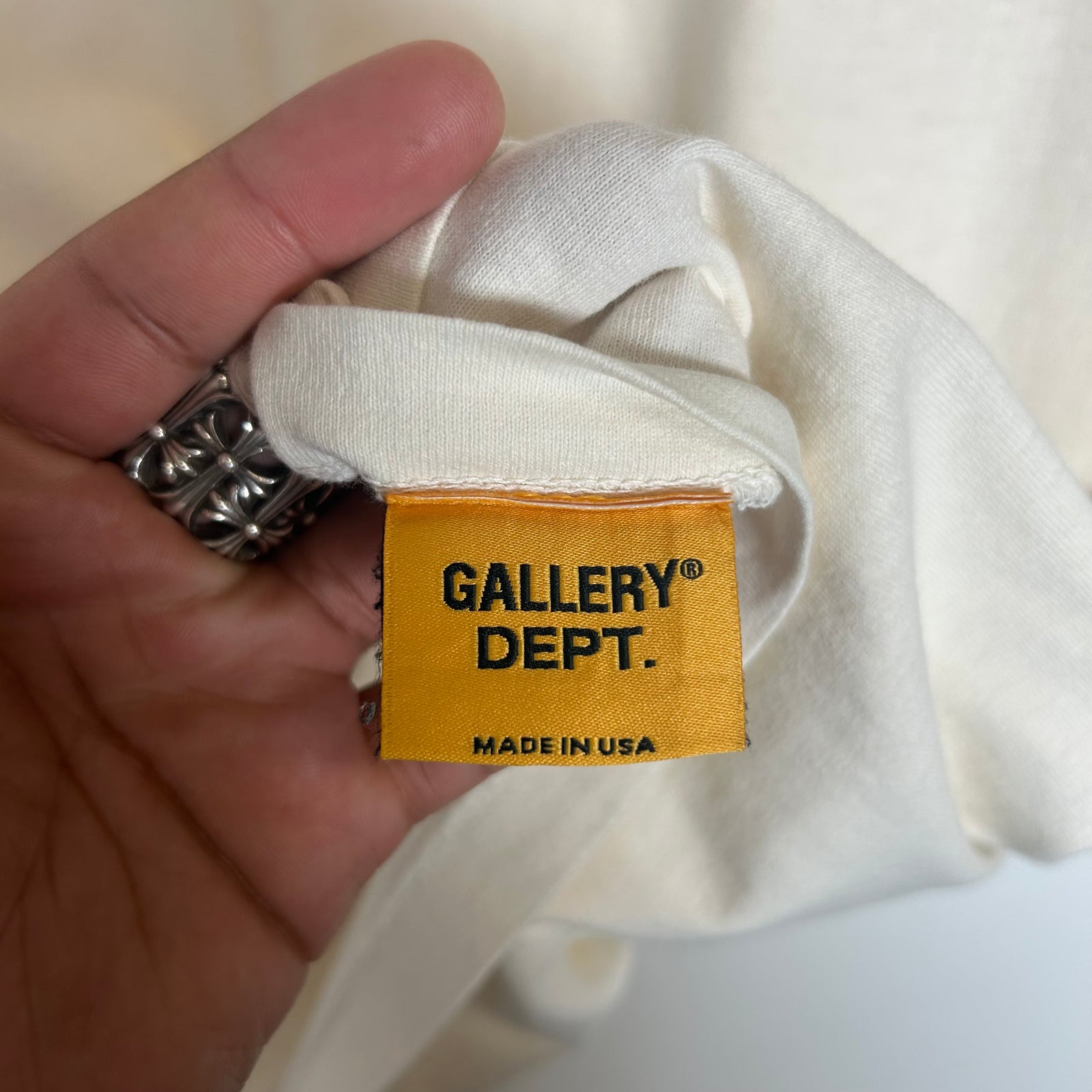 Gallery Dept Red/Cream French Logo T-shirt Size L