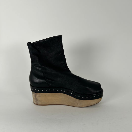 Rick Owens Wedge Toe Peak Booties Size 40