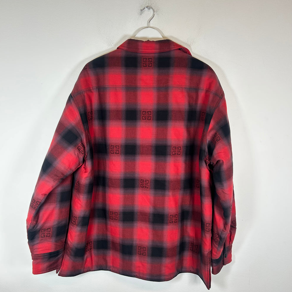Givenchy 4G Plaid Quilted Jacket Size 42