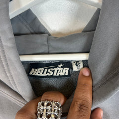 Hellstar Grey/Neon Sport Logo Hoodie Size M